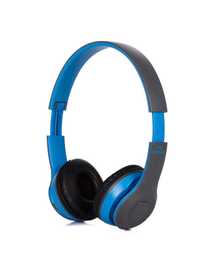 imagem de Auscultadores P47 Bluetooth 5 Azul3