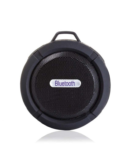 imagem de  Coluna circular à prova de água bluetooth com ventosa C6 em Preto2