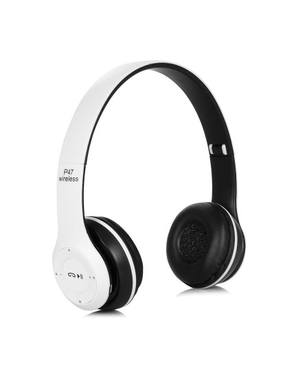 imagem de Auscultadores P47 Bluetooth 5 Branco 1