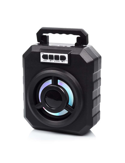 imagem de Caixa de som portátil Boombox YD-669 Bluetooth 4.2. Entrada USB, cartão micro SD e jack 3.5. Radio FM. Suporte para smartphone integrado.1