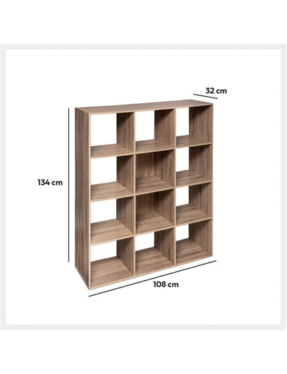 imagem de Estante 12 compartimentos mix natural3