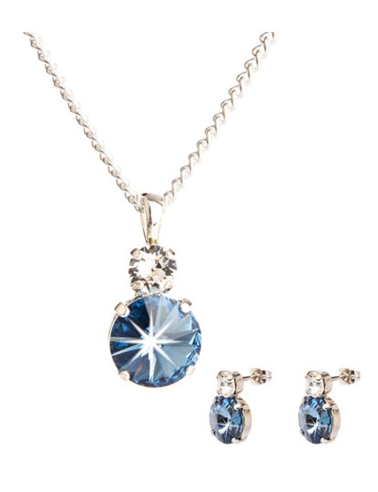 imagem de Conjunto Colar e Brincos Senhora Azul1