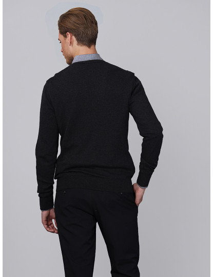 imagem de Camisola Homem Preto Melange3
