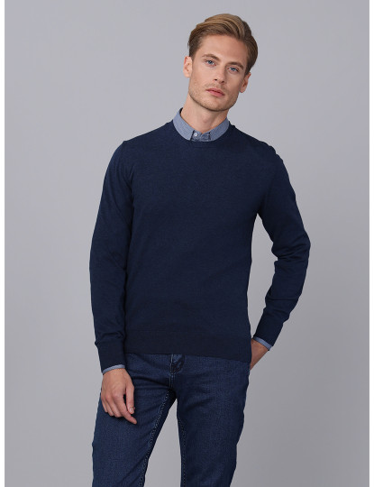imagem de Camisola Homem Azul Marinho Melange2