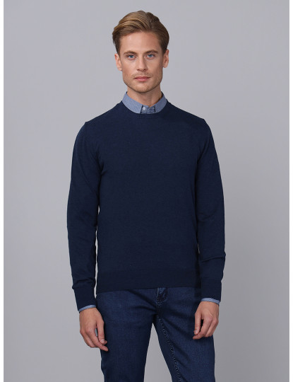imagem de Camisola Homem Azul Marinho Melange1