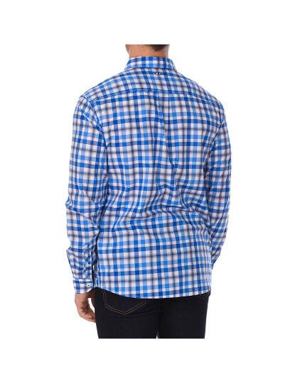 imagem de Camisa M. Comprida Grinnel Homem Quadrados Azul - Branco3
