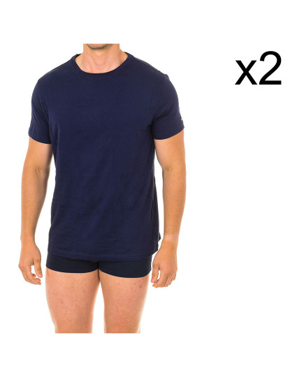 imagem de Pack 2 T-shirts manga curta Homem azul marinho1