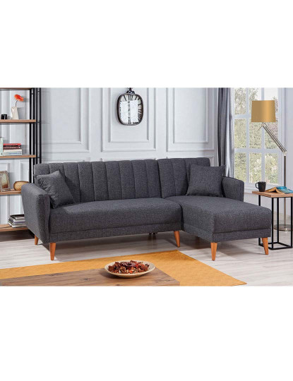 imagem de Sofá com Chaise Longue Direita Aqua Cinza Escuro1