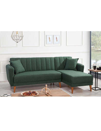 imagem de Sofá-Cama Chaiselongue Direita Aqua Verde Escuro1