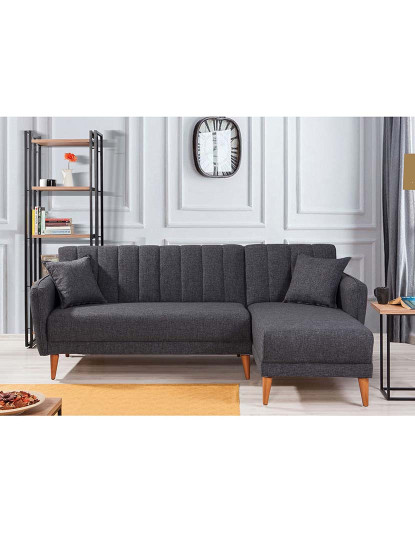 imagem de Sofá com Chaise Longue Direita Aqua Cinza Escuro2