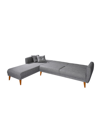 imagem de Sofá-Cama Chaiselongue Esquerda Aria Cinza Escuro9