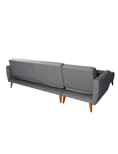 imagem de Sofá-Cama Chaiselongue Esquerda Aria Cinza Escuro10