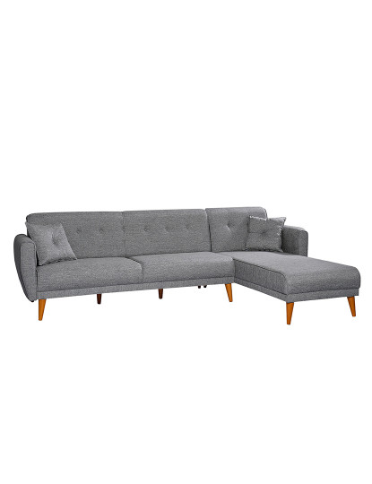 imagem de Sofá-Cama Chaiselongue Esquerda Aria Cinza Escuro6