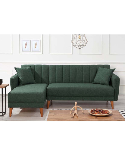 imagem de Sofá com Chaise Longue Esquerda Aqua Verde Escuro2