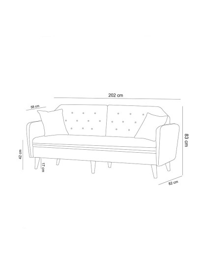 imagem de Sofá-Cama 3 Lugares Terra Creme6