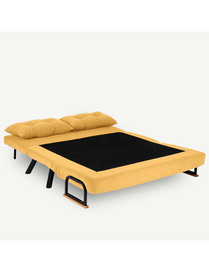 imagem de Sofá Cama 2 Lugares Sando Mostarda4