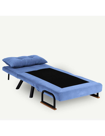 imagem de Sofá Cama 1 Lugar Sando Azul4