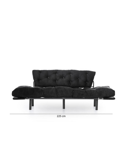 imagem de Sofá-cama de 3 Lugares Nitta Preto15