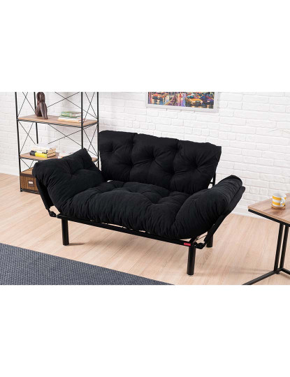 imagem de Sofá-Cama 2 Lugares Nitta Preto2