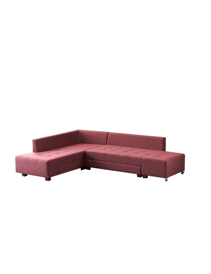 imagem de Sofá-Cama Chaiselongue Esquerda Manama Vermelho4