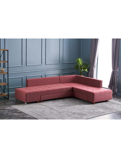 imagem de Sofá-Cama Chaiselongue Direita Manama Vermelho4