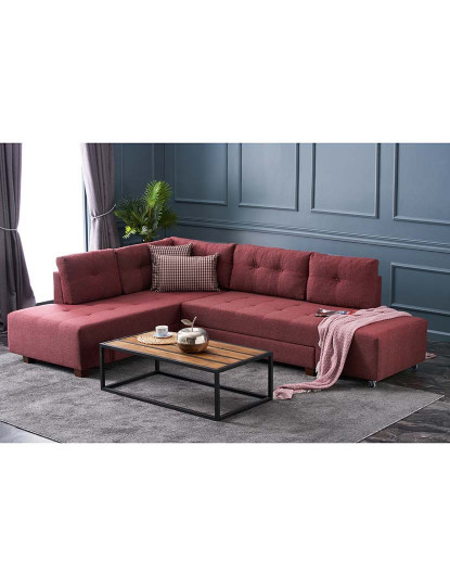 imagem de Sofá-Cama Chaiselongue Esquerda Manama Vermelho2