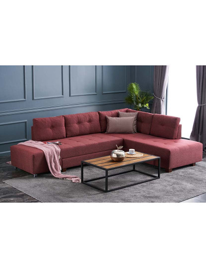 imagem de Sofá-Cama Chaiselongue Direita Manama Vermelho2