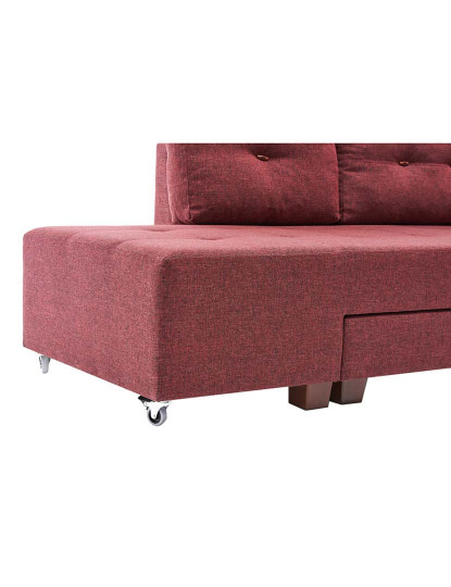 imagem de Sofá-Cama Chaiselongue Esquerda Manama Vermelho9