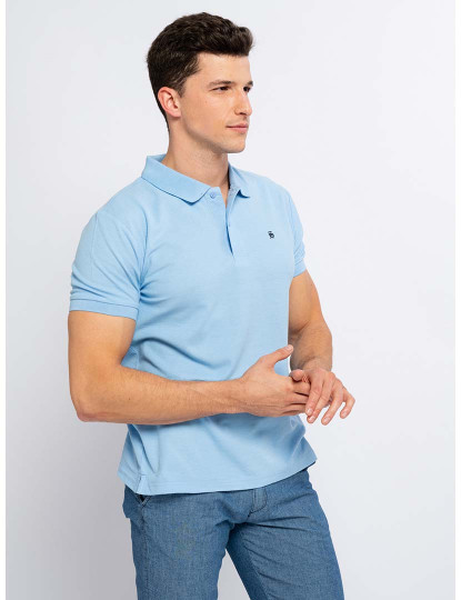 imagem de Polo Piqué Com Bordado Homem Azul Claro4