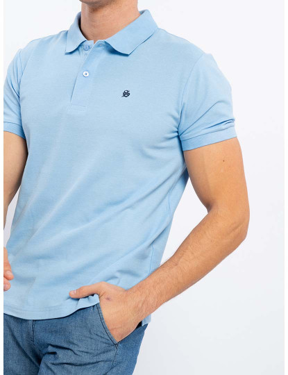 imagem de Polo Piqué Com Bordado Homem Azul Claro3