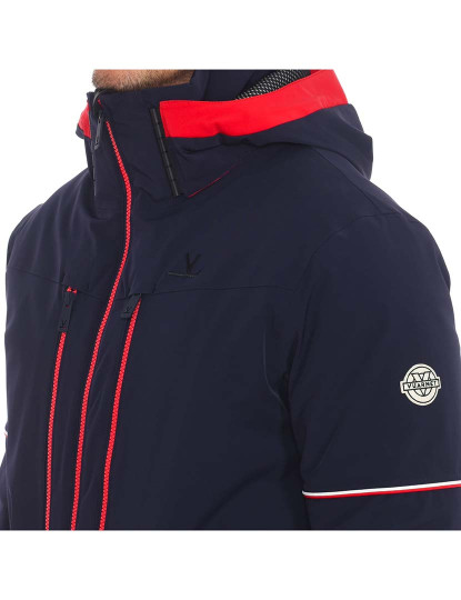 imagem de Casaco Ski Homem Azul Navy e Vermelho2