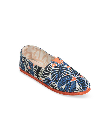 imagem de Paez Senhora Classic Raw Print Leaves Azul E Vermelho 3