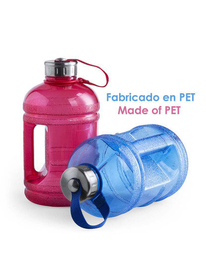 imagem de Rumper Tambor PET 1,89L, com tampa de segurança em aço inox, alça e alça anti-perda.3