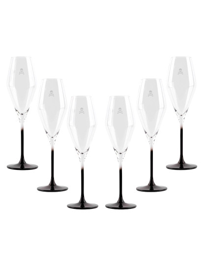 imagem de Conjunto 6 flutes caveira cristal 182ml1