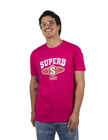 imagem de T-Shirt University Homem Fuchsia1