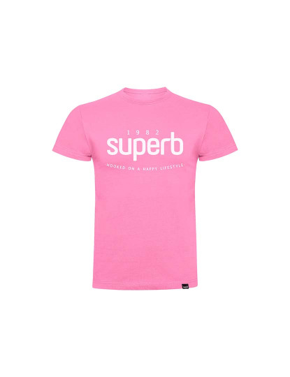 imagem de T-Shirt ICON TEE Homem Rosa e Branco1