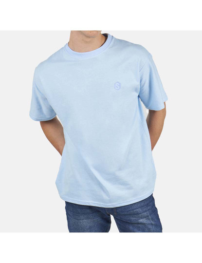 imagem de T-Shirt Oversized BeHappy Homem Azul2