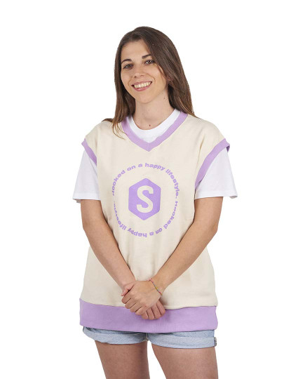 imagem de Sweatshirt Sin Mangas BeHappy Senhora Beige-mauve1