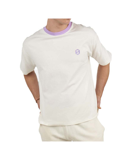 imagem de T-Shirt Oversized BeHappy Homem Beige-mauve2