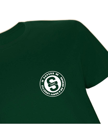 imagem de T-Shirt Basic Oversize Homem Verde Escuro2