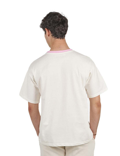 imagem de T-Shirt Oversized BeHappy Homem Beige-Rosa2