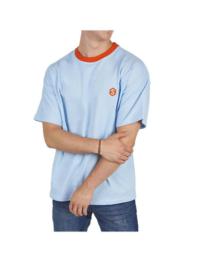 imagem de T-Shirt Oversized BeHappy Homem Azul e Coral2