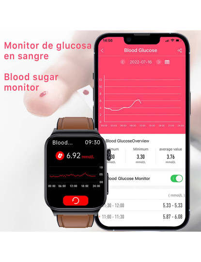 imagem de Smartwatch E500 Vermelho3