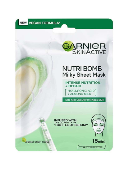 imagem de Garnier Máscara facial nutritiva e reparadora Nutri Bomb Leite de amêndoa1