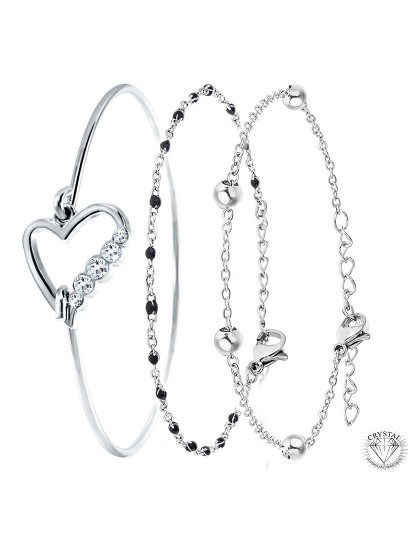 imagem de Conjunto De 3 Pulseiras Senhora Prateado1