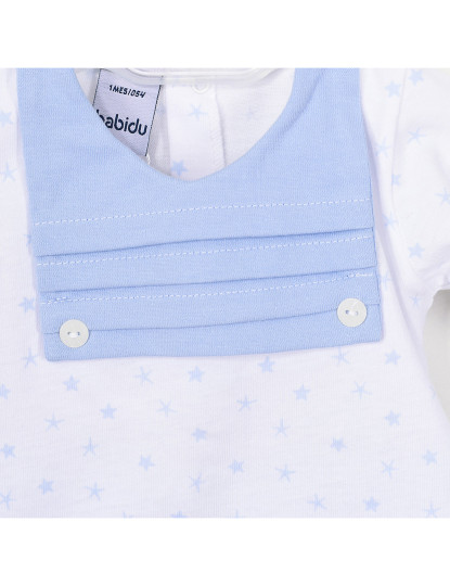 imagem de Conjunto Manga Comprida Star Bib Branco E Azul4