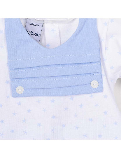 imagem de Conjunto Manga Comprida Star Bib Branco E Azul6