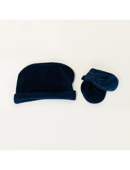 imagem de Conj. Gorro  e luvas Menino Bebé Azul Marinho3