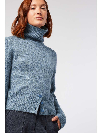 imagem de Pullover gola alta Senhora Azul Cinza4