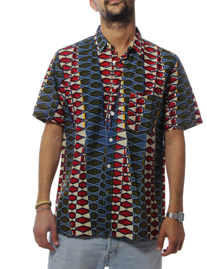 camisa de capulana para homens